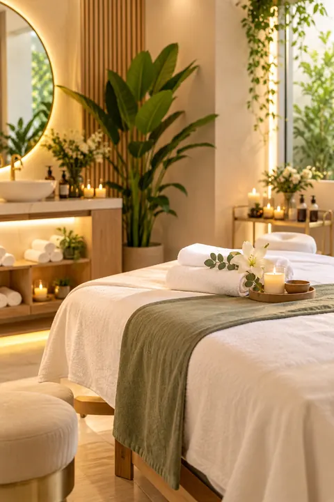 Ambiente de spa cálido y relajante, imagen ilustrativa